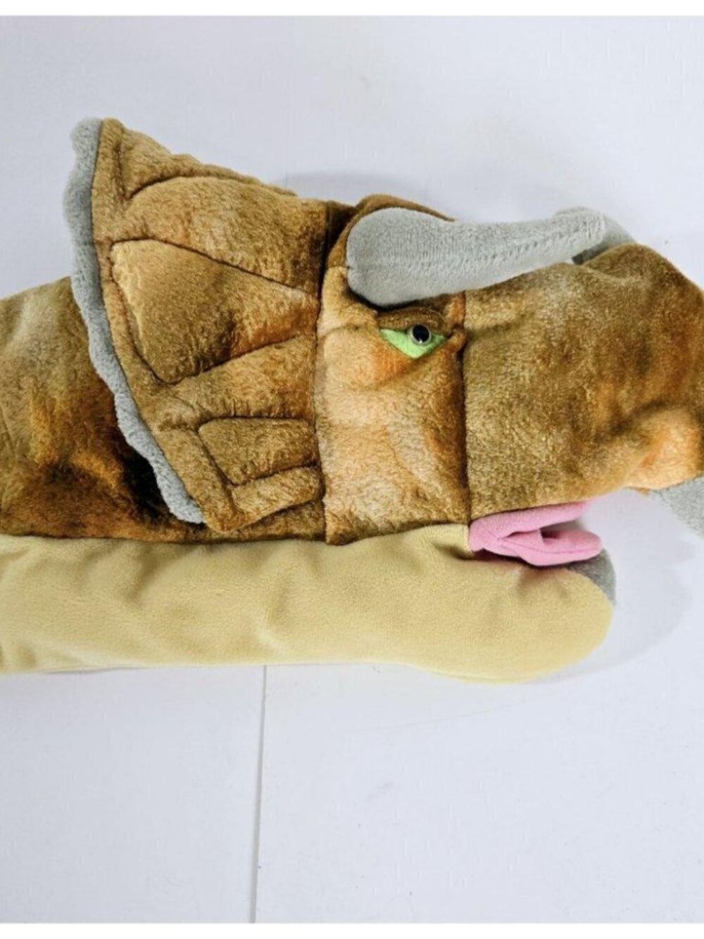 K&M 2003 Triceratops Hand PUPPET Realistic Head Plush Pretend Play Dinos… - Picture 2 of 8